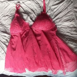 Sheer Sparkle Pink Top